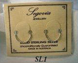 Sterling Silver plain hinged sleeper 13mm