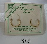Gold Plated S/S patterned hinged sleeper 13mm