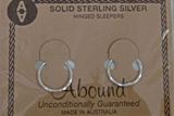 Sterling Silver patterned hinged sleeper 10mm