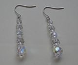 Swarovski Crystal Drop Earrings 5 beads