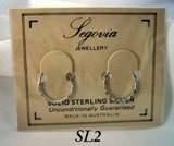 Sterling Silver patterned hinged sleeper 13mm
