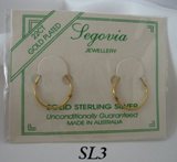 Gold Plated S/S plain hinged sleeper 13mm